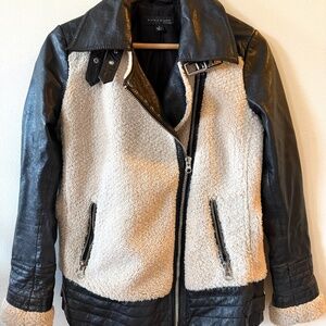 Slate & Willow leather & shearling jacket (small)